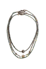 Changing Color Sapphire & Smoky Briolette Diamond Drop Necklace-Necklaces-Gretchen Ventura