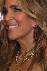 Black Spinel 360 Wave Earrings-Earrings-Gretchen Ventura