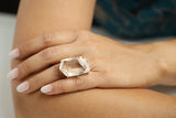 Topaz Gold Plate Cocktail Ring-Rings-Gretchen Ventura
