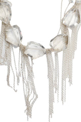 Quartz Crystal Nugget Fringe Choker-Necklaces-Gretchen Ventura