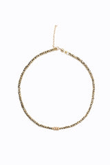 Faceted Gold Pyrite Necklace-Necklaces-Gretchen Ventura