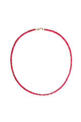 Faceted Ruby Necklace w/ Gold & Ruby Wheels-Necklaces-Gretchen Ventura