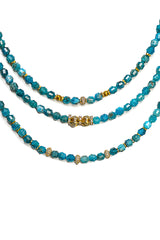 Lantern Apatite Necklace w/Gold & Diamond Beads-Necklaces-Gretchen Ventura