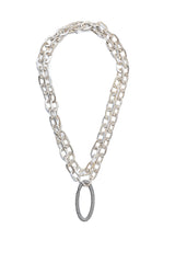 360 Degree Diamond Oval Rockstar Link Connector Necklace-Necklaces-Gretchen Ventura