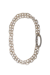 360 Degree Diamond Oval Rockstar Link Connector Necklace-Necklaces-Gretchen Ventura