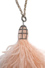 Pink Feather Tassel Necklace-Necklaces-Gretchen Ventura