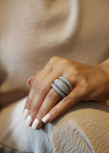 Pyramid Lab grown Diamond Dome Ring-Rings-Gretchen Ventura