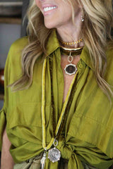 Faceted Citrine Star Riviere Necklace-Necklaces-Gretchen Ventura