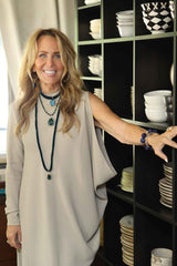 Emerald Shape Blue London Topaz Pendant-Neck Pendant-Gretchen Ventura