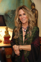 Cameo w/ Amethyst & Diamond in Gold Plate-Neck Pendant-Gretchen Ventura