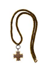 Rare French Bronze Cross for Valor's Service-Neck Pendant-Gretchen Ventura