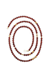 Faceted Hessonite Garnet Necklace 36"-Necklaces-Gretchen Ventura