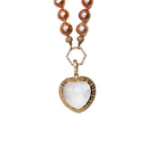 Quartz Crystal Heart Pendant-Neck Pendant-Gretchen Ventura