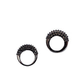 Pyramid Black Spinel Saucer Ring-Rings-Gretchen Ventura