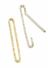 14K Yellow or White Gold Single Cut Diamond Large Paperclip Clasp(1.75") (1.05C) #7176-Clasp-Gretchen Ventura