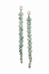 ‘Lantern’ cut Aquamarine Macramé Earrings-Necklaces-Gretchen Ventura