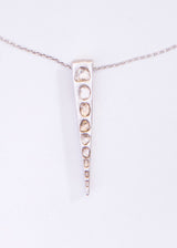 Raw Diamond Slice & Sterling Small Spear Necklace-Necklaces-Gretchen Ventura