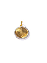 18K Matte Gold and Diamond Heart Pendant-Neck Pendant-Gretchen Ventura