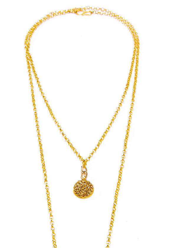 Faceted Champagne Diamond Small Pendant-Necklaces-Gretchen Ventura