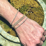 14K Gold & Diamond Cuban Chain Bracelet-Bracelets-Gretchen Ventura
