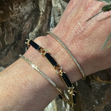 Emerald Shape Black Spinel Bracelet-Bracelets-Gretchen Ventura