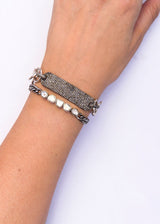 Sterling & Rose Cut Curb Chain Bracelet-Bracelets-Gretchen Ventura