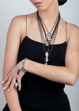 Smoky Quartz Crystal Bracelet-Bracelets-Gretchen Ventura