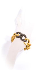 Hand Hammered & Diamond Curb Link Bracelet-Bracelets-Gretchen Ventura