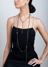 Pave Diamond Drops & Faceted Quartz Crystal Earrings-Earrings-Gretchen Ventura