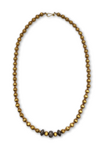 Vintage 20K Gold Over Wax w/ Gold & Diamond Bead Necklace 5-Necklaces-Gretchen Ventura