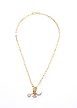 14K Gold & Diamond Lip Pendant-Neck Pendant-Gretchen Ventura