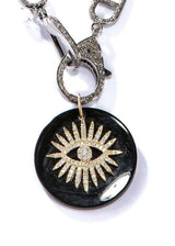 18K Gold Evil eye on Onyx Pendant-Neck Pendant-Gretchen Ventura