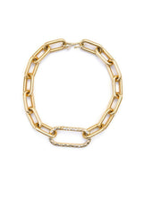 Raw Diamond Sliced Clasp and Link Necklace-Necklaces-Gretchen Ventura