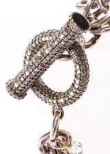 Triple Hammered Silver & Diamond Toggle Bracelet-Bracelets-Gretchen Ventura