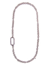 Hand Hammered Sterling Chain w/Diamond Slice Clasp-Necklaces-Gretchen Ventura