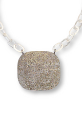 Diamond Plate & GV Link Chain Necklace-Necklaces-Gretchen Ventura