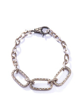 Sterling Hammered & Raw Diamond Slice Link Necklace-Necklaces-Gretchen Ventura