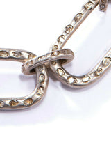 Sterling Hammered & Raw Diamond Slice Link Necklace-Necklaces-Gretchen Ventura
