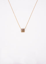 Rose Cut Gray Diamond & 18K Gold Chain-Necklaces-Gretchen Ventura