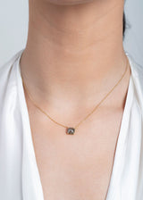 Rose Cut Gray Diamond & 18K Gold Chain-Necklaces-Gretchen Ventura