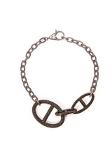 Black Spinel Large & Small Oval H Link Rockstar Necklace-Necklaces-Gretchen Ventura