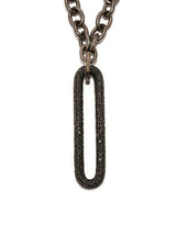 Black Spinel Long Oval Rockstar Necklace-Necklaces-Gretchen Ventura