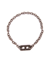 Rhodium Plated Sterling Chain & Diamond Clasps w/ Rockstar Collection 5 (14") #9287-Necklaces-Gretchen Ventura