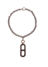 Black Spinel Large Squared Rockstar H link Neckalce-Necklaces-Gretchen Ventura