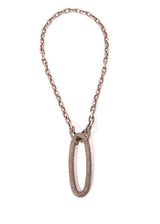 Sterling & Diamond Large Oval Rockstar Necklace-Necklaces-Gretchen Ventura