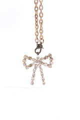 Rose Cut Diamond Bow-Neck Pendant-Gretchen Ventura