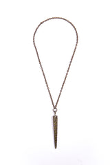 Yellow Diamond & Pave Diamond Spear Pendant-Neck Pendant-Gretchen Ventura