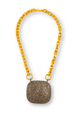 Diamond Plate on French Cable Chain-Necklaces-Gretchen Ventura