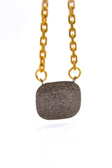 Diamond Plate on French Cable Chain-Necklaces-Gretchen Ventura