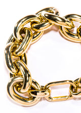 14K Gold Jumbo Mixed Oval Link Bracelet-Bracelets-Gretchen Ventura